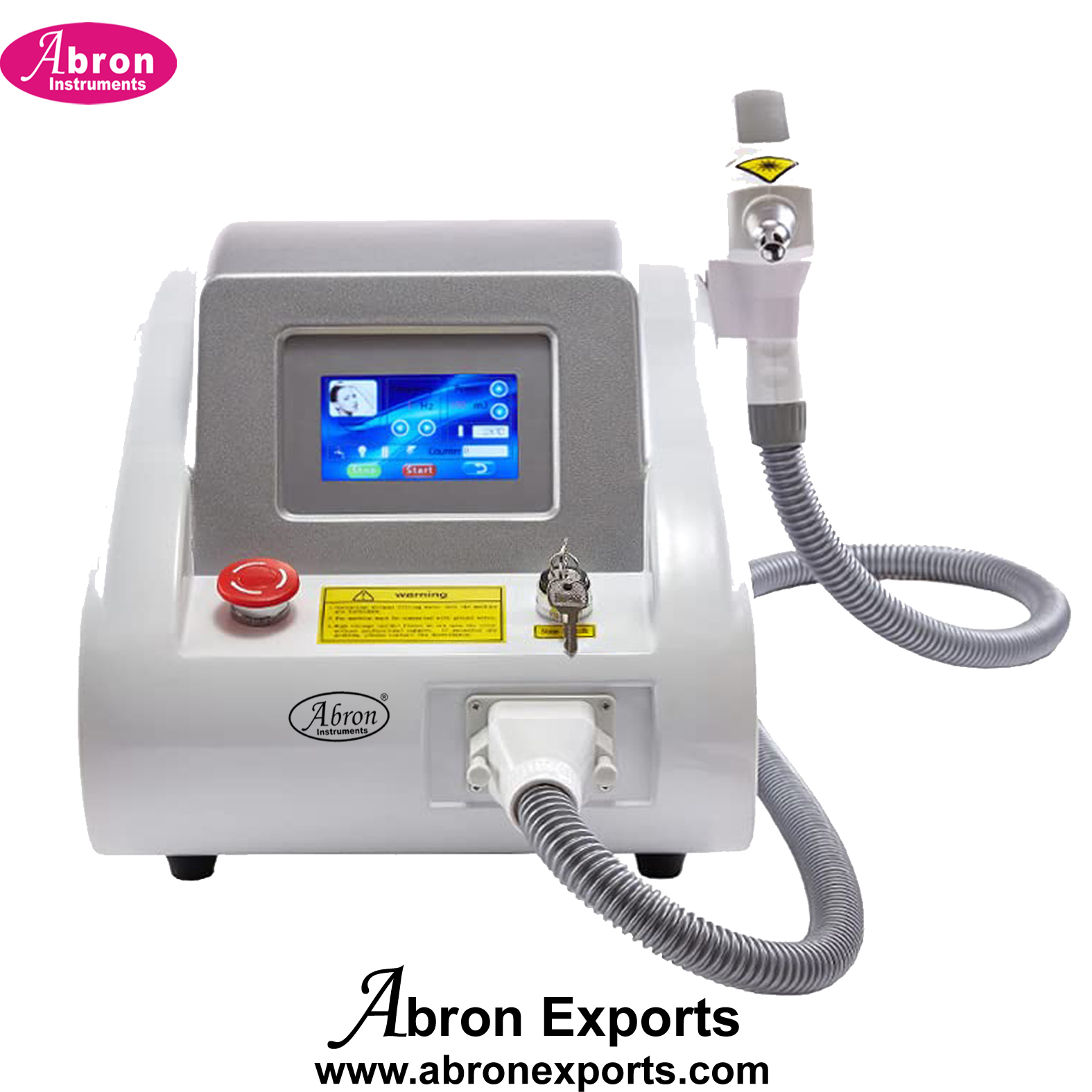 Laser Tattoo Removal Machine 500 Watt Permanent Q Switch ND YAG Carbon Peeling Skin Rejuvenation Abron ABM-2677N5W 